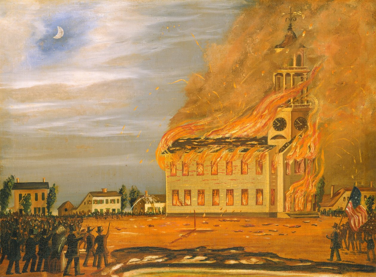 Leégett az Old South Church, Bath, Maine alkotó: John Hilling