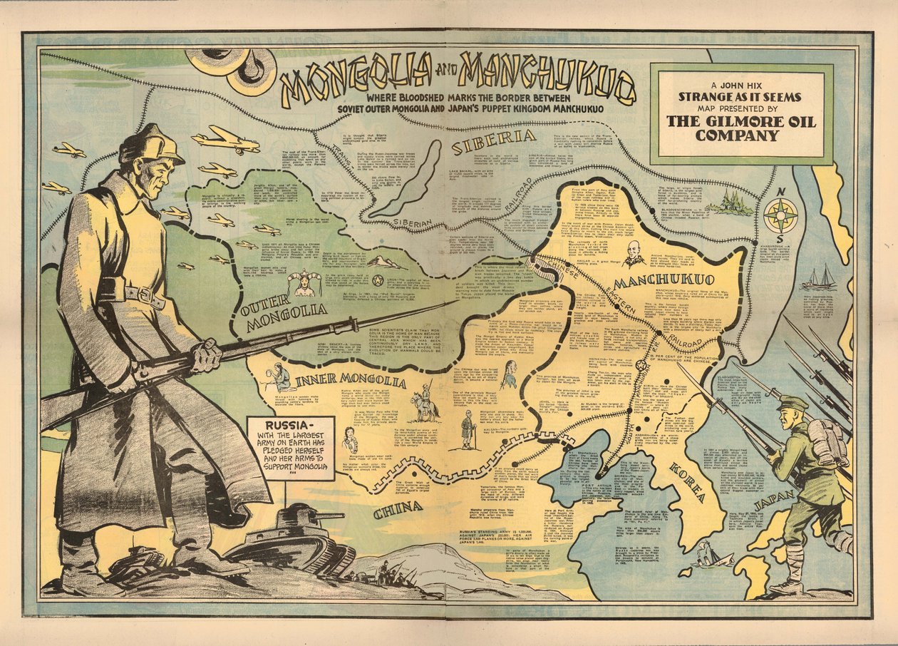 Mongólia és Mandzsukuo, 1936. alkotó: John Hix