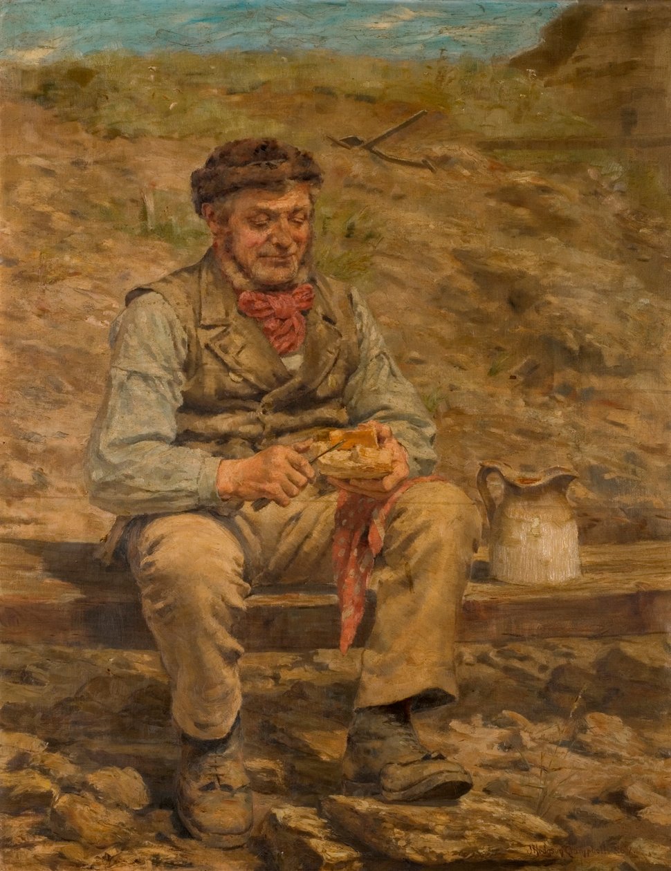 Munkás ebédel, 1886-87 alkotó: John Hodgson Campbell