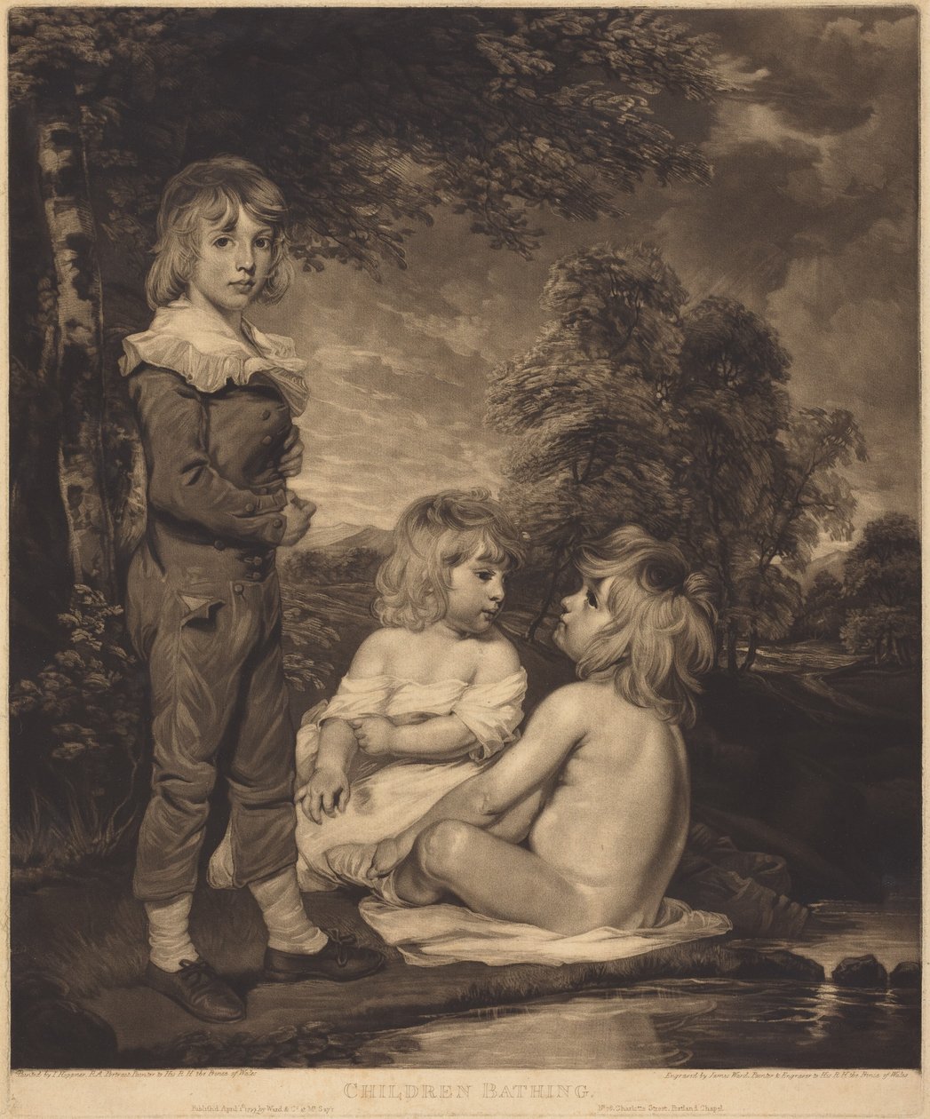 Fürdőző gyermekek (A Hoppner gyermekek) alkotó: John Hoppner