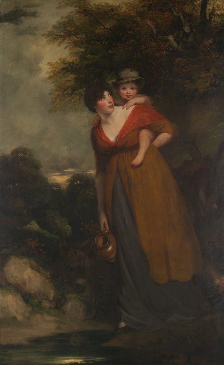Mrs. Richard Brinsley Sheridan Hester Jane Ogle, 177576-1817 és fia... alkotó: John Hoppner