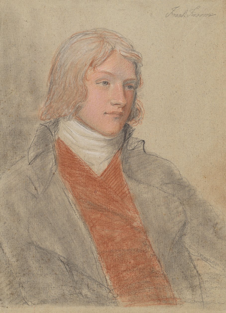 Fiatal férfi portrétanulmánya, feltehetően Frank Issom alkotó: John Hoppner