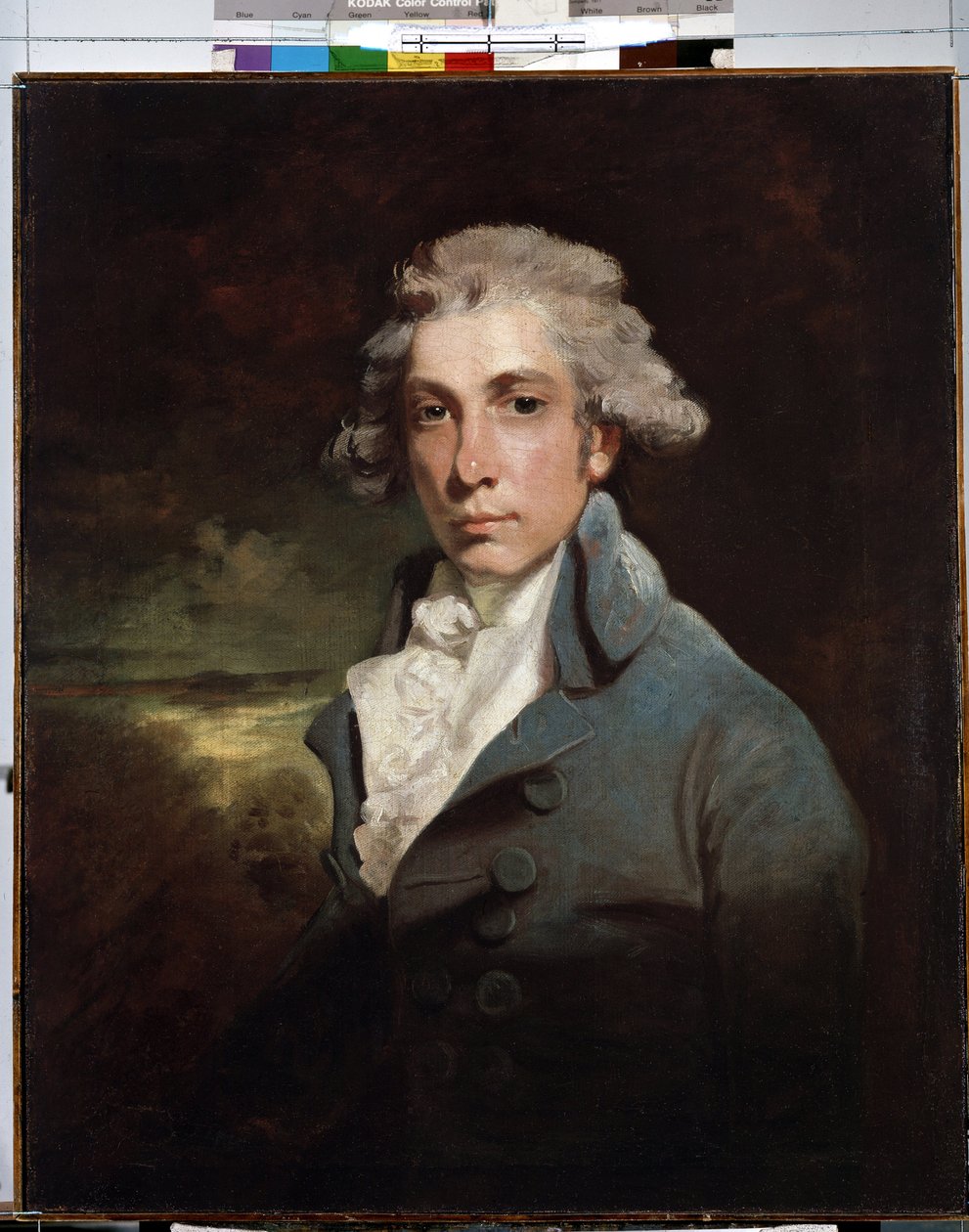 Richard Brinsley Sheridan (1751-1816) ír politikus és drámaíró portréja"" (Richard Brinsley Sheridan (1751-1816) drámaíró és whig államférfi portréja) John Hoppner (1758-1810) festménye 18. század Méret. 77x30 Múzeum a alkotó: John Hoppner