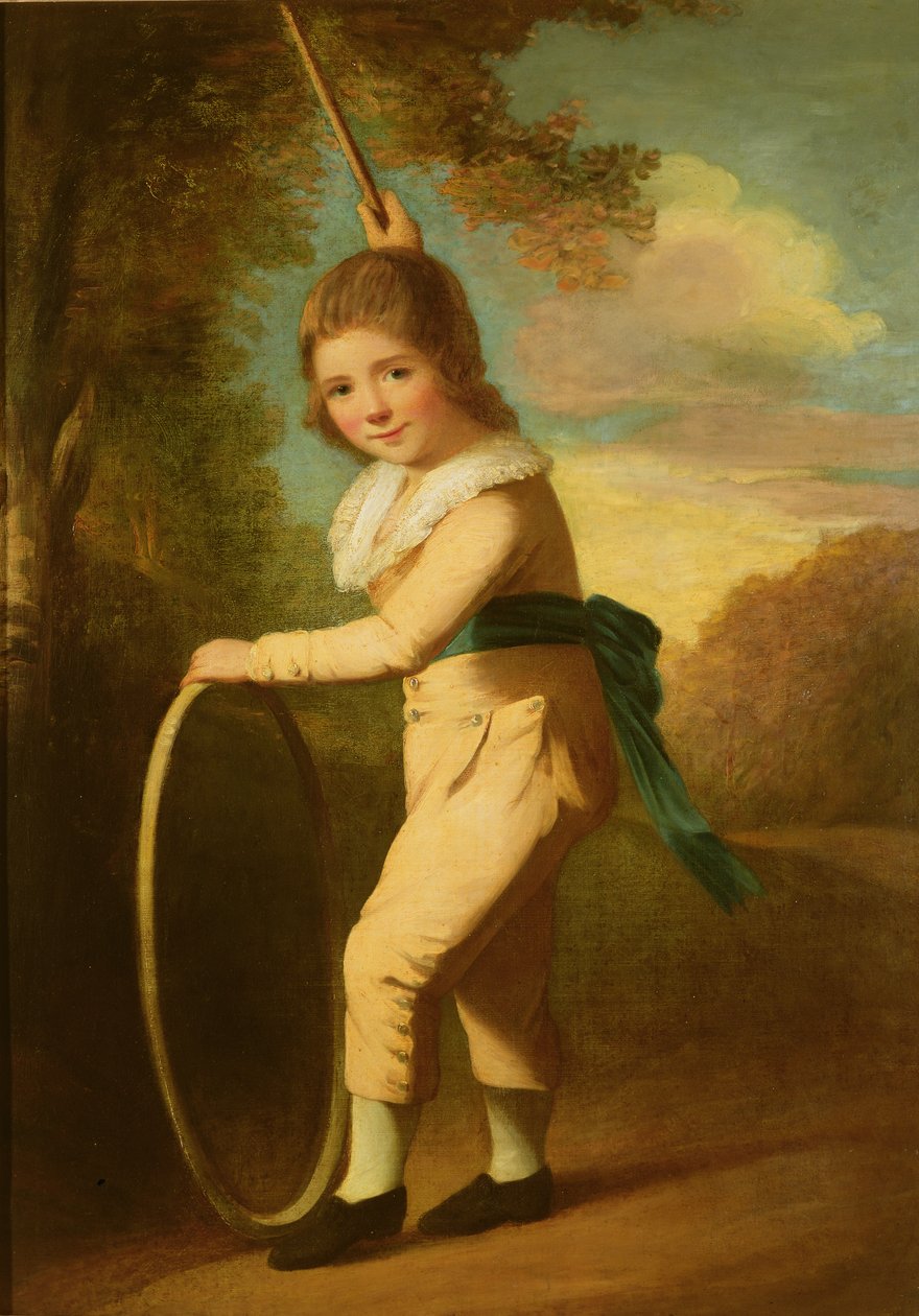 William Morgan mester portréja karikával és bottal alkotó: John Hoppner