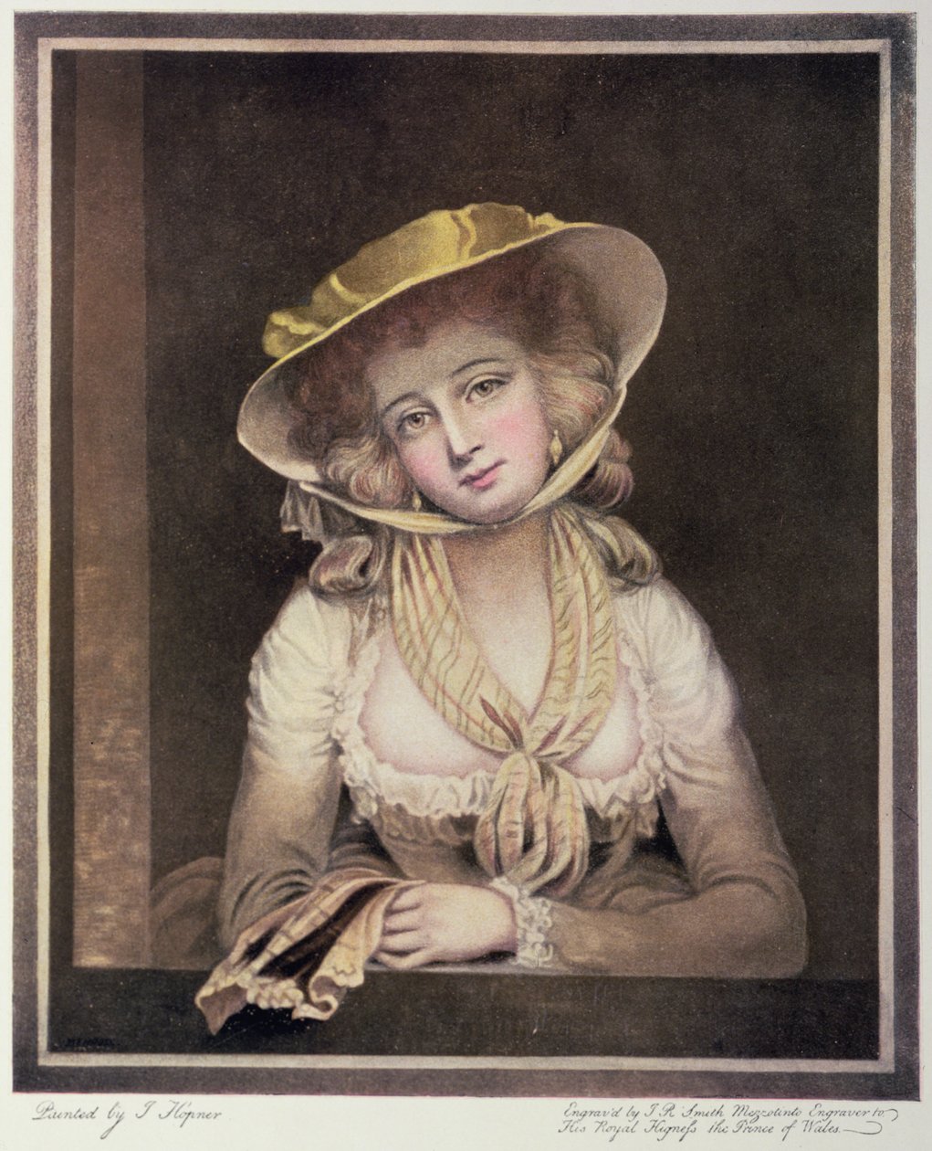 Sophia Western portréja, J. R. Smith metszete, 18 alkotó: John Hoppner
