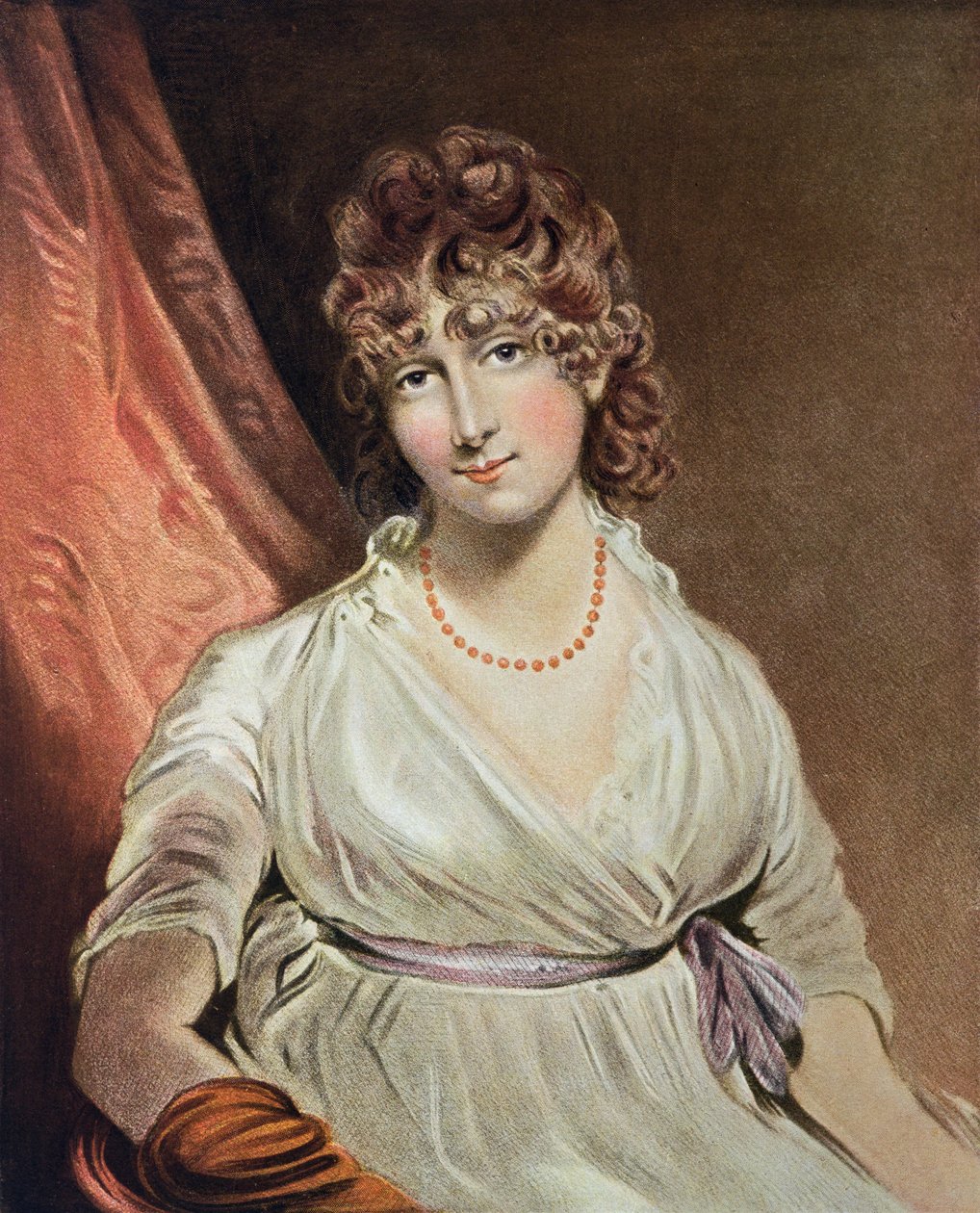 A tisztelt Mrs. Bouverie portréja, I.R Smith metszetével (fl.1800-30) alkotó: John Hoppner