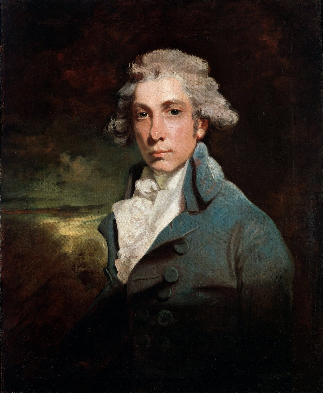 Richard Brinsley Sheridan drámaíró és whig államférfi portréja, 1751-1816. alkotó: John Hoppner