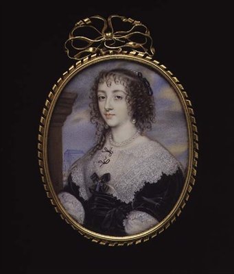 No.3862 Henrietta Mária királynő, I. Károly király felesége, 1640 körül (játékkártyán vellum) alkotó: John Hoskins