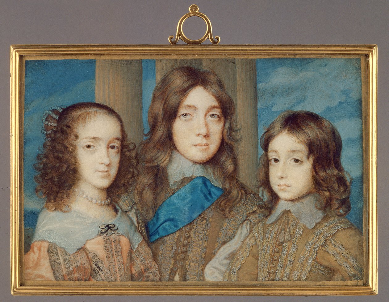 No.3877 I. Károly gyermekei: Jakab, York hercege, Erzsébet hercegnő, Henrik, Gloucester hercege, 1646-47 (wc pergamenre) alkotó: John Hoskins