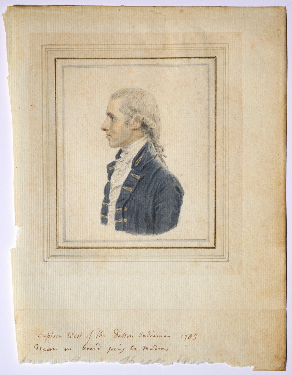 A Dutton indián Sir West kapitány portréja, 1785. alkotó: John I. smart