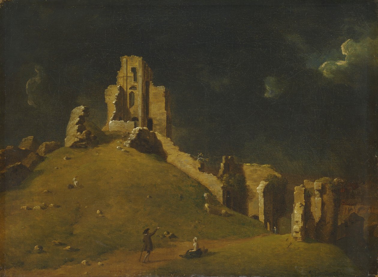 Corfe kastély, Dorset alkotó: John Inigo Richards RA