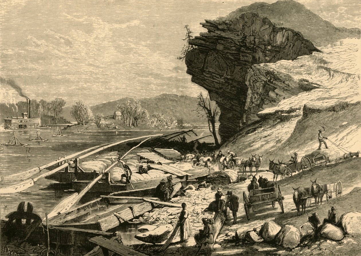 "The Tennessee at Chattanooga", 1872. alkotó: John J. Harley