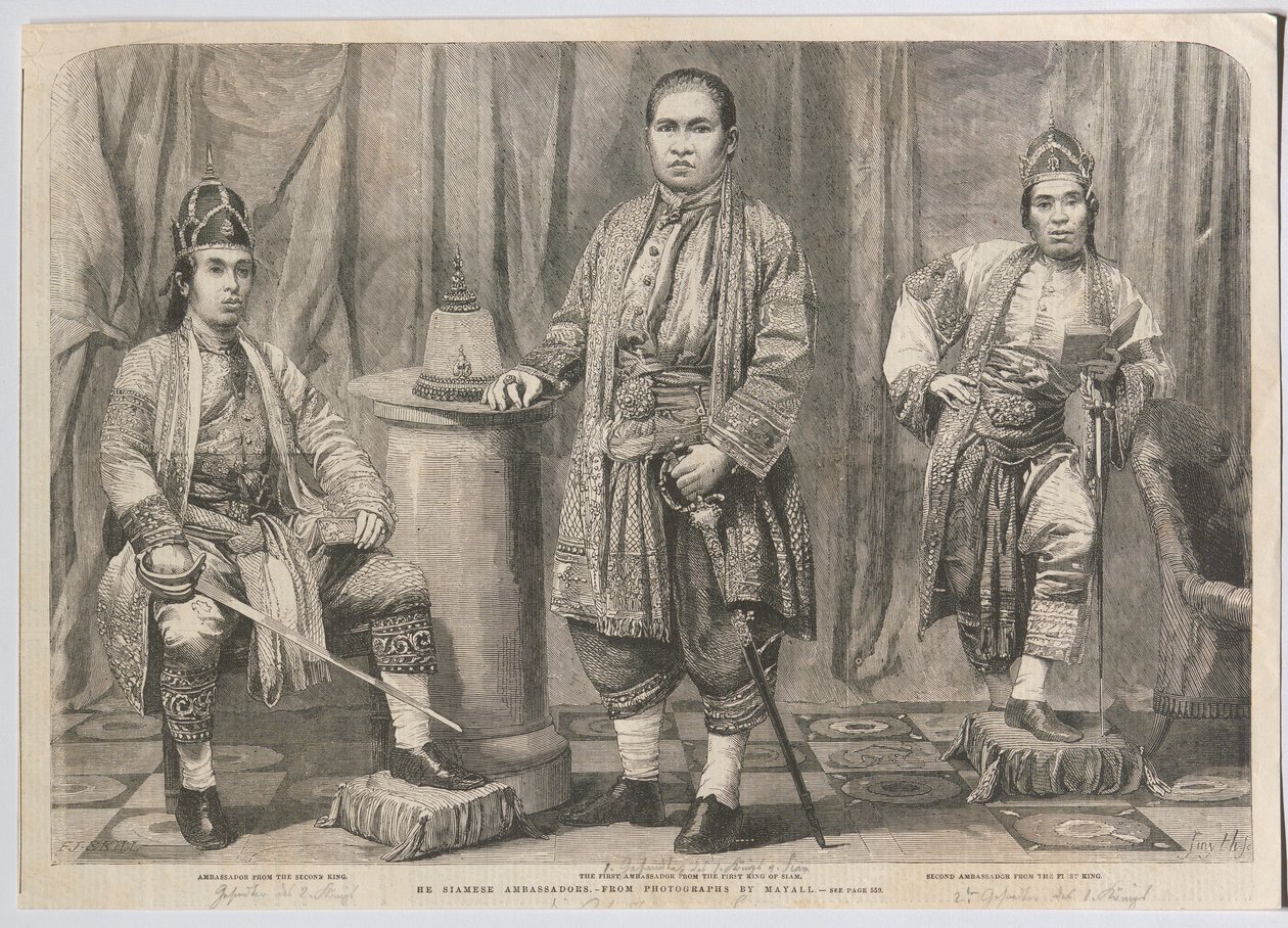ŐK (sic!) A SZIÁMI KÜLDÖTTÉK. alkotó: John Jabez Edwin Mayall