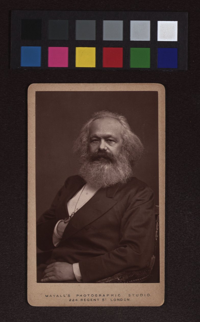 Karl Marx (1818–1883), filozófus, közgazdász, politikai gondolkodó alkotó: John Jabez Edwin Mayall