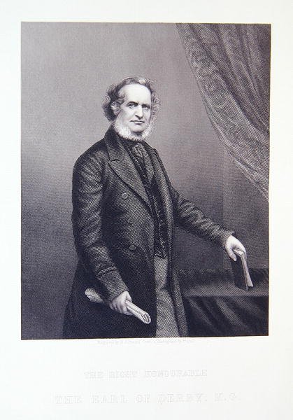 A tiszteletreméltó Derby grófja, a "The Drawing-Room Portrait Gallery of Emminent Personages" című kötetből. alkotó: John Jabez Edwin Paisley (after) Mayall