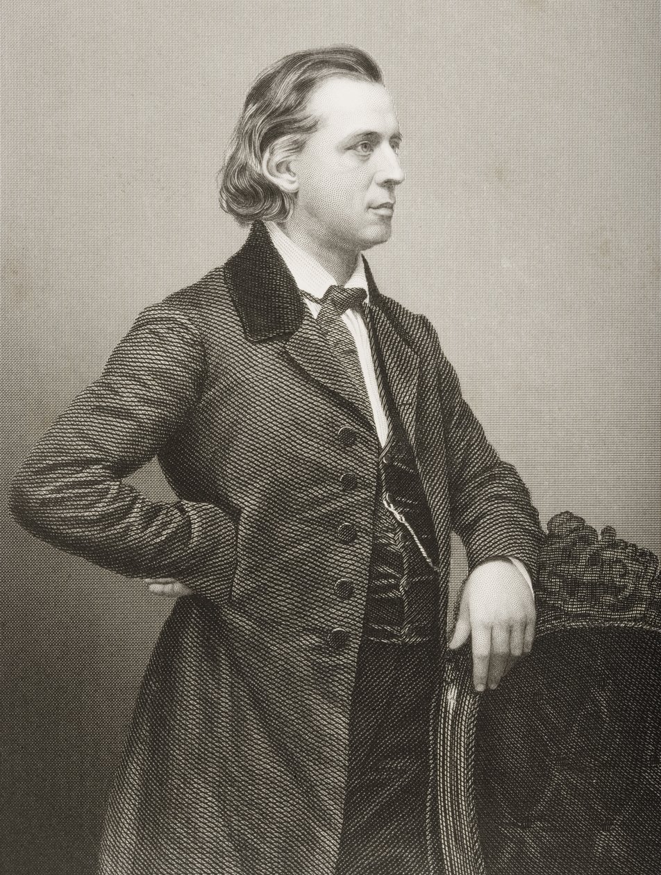 Henry Ward Beecher (1813-1887) metszetét D.J. Pound egy fényképről, a „The Drawing-Room of Eminent Personages, Volume 2”, Londonban, 1860. alkotó: John Jabez Edwin Paisley Mayall