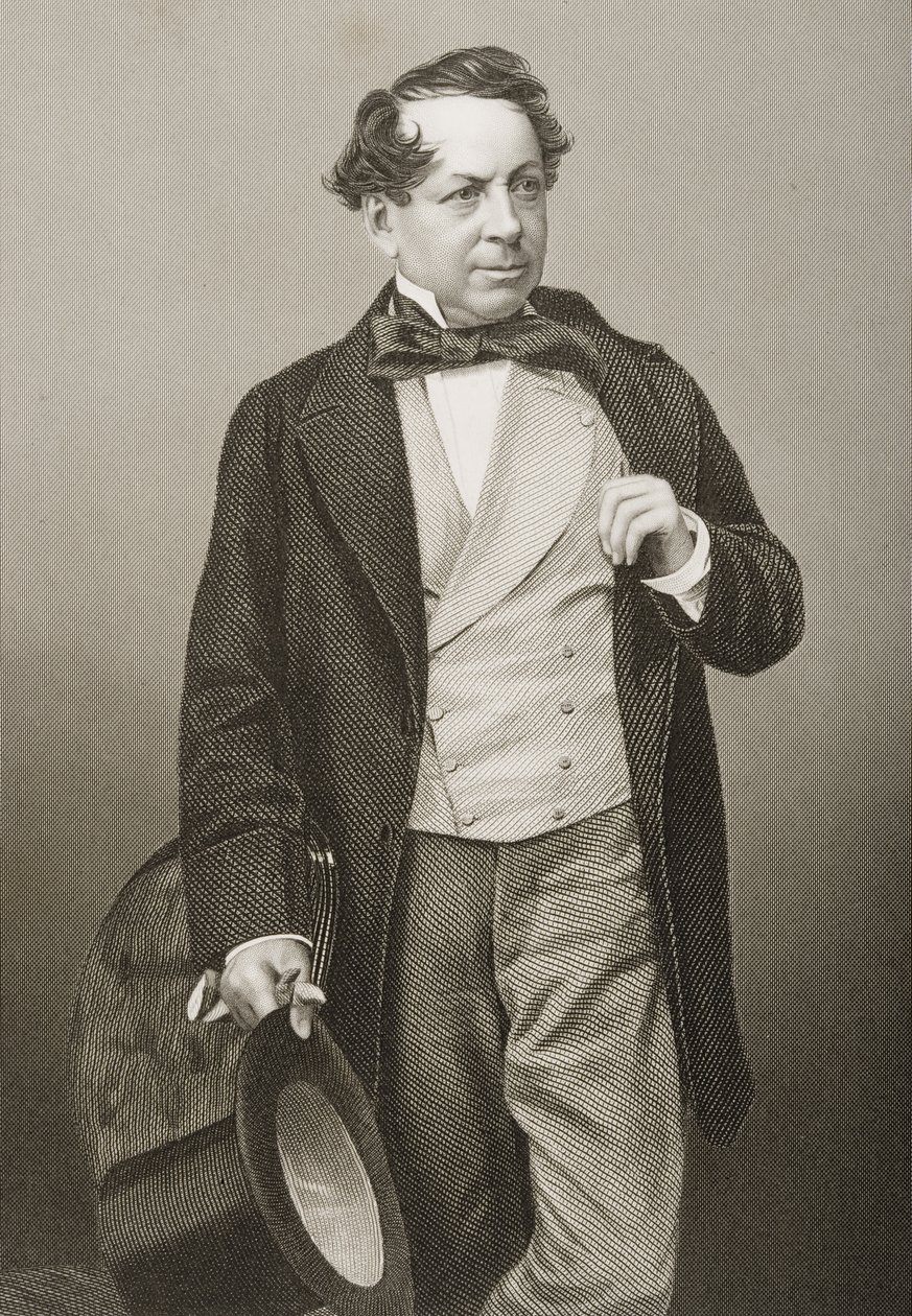 John Baldwin Buckstone (1802-79) metszett D.J. Pound egy fényképről, a „The Drawing-Room of Eminent Personages, Volume 2”, Londonban, 1860. alkotó: John Jabez Edwin Paisley Mayall