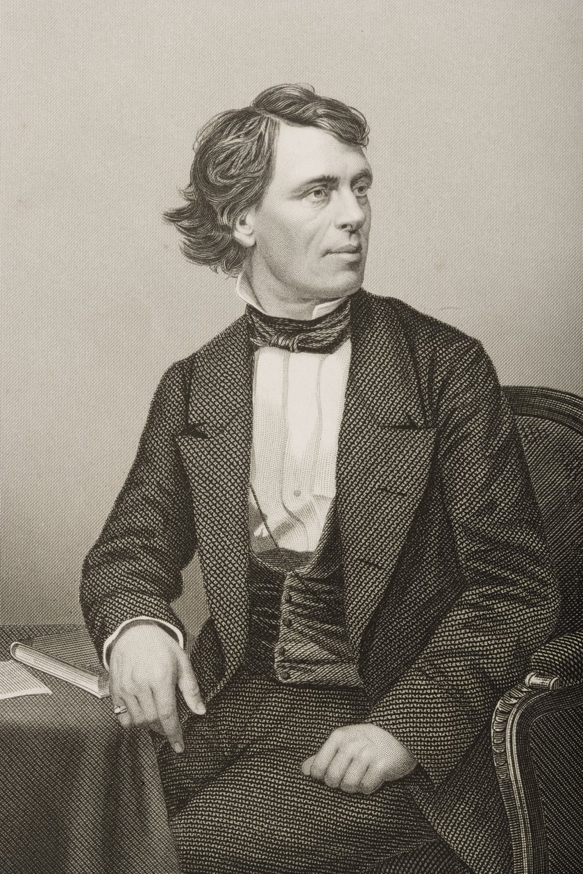 John Bartholomew Gough (1817-86) metszett D.J. Pound egy fényképről, a „The Drawing-Room of Eminent Personages, Volume 2”, Londonban, 1860. alkotó: John Jabez Edwin Paisley Mayall
