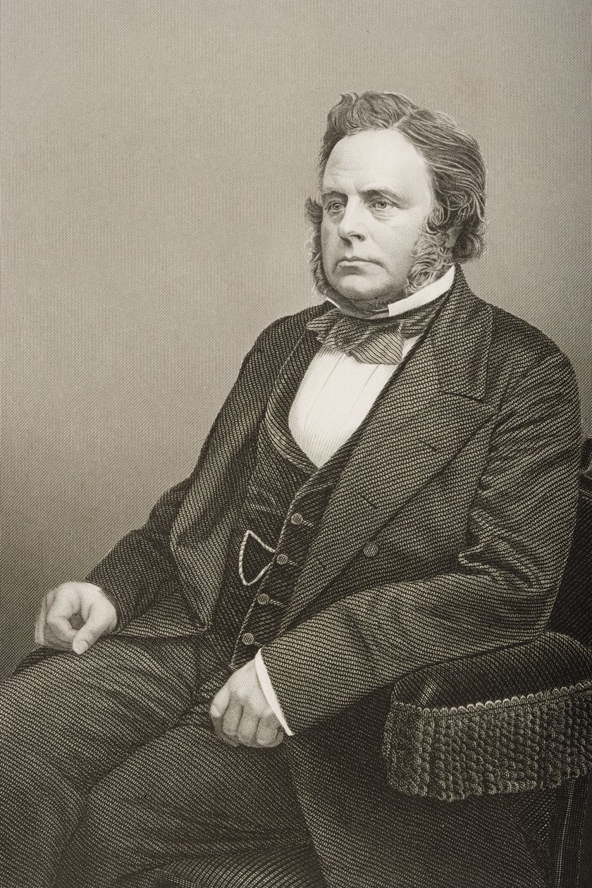 John Bright (1811-89) metszett D.J. Font egy fényképről, a „The Drawing-Room of Eminent Personages, Volume 2”, Londonban, 1860 (metszet) alkotó: John Jabez Edwin Paisley Mayall