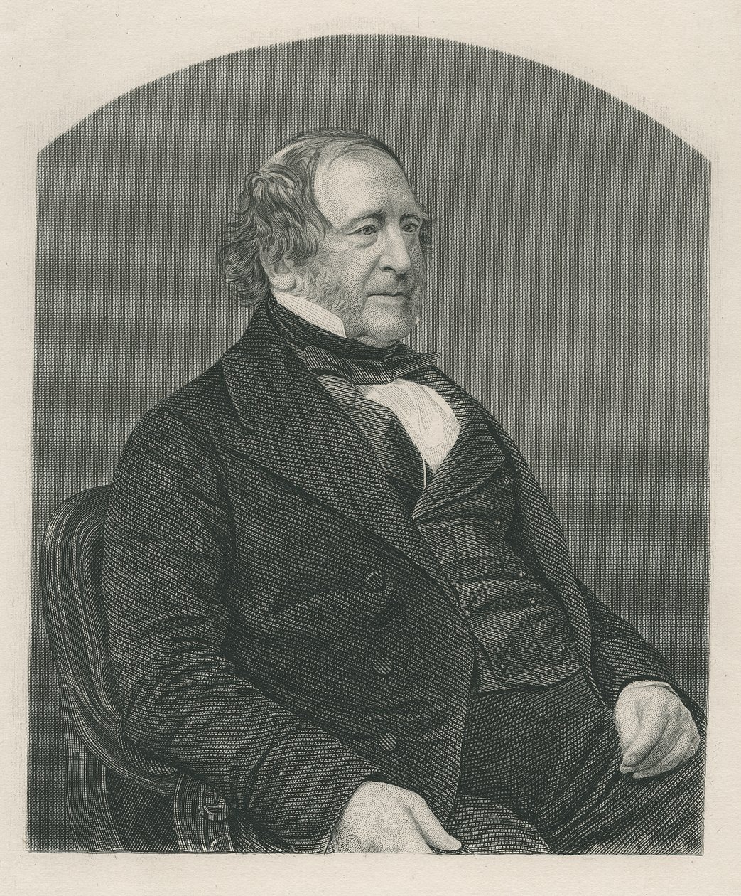 John Campbell, St. Andrews 1. Baron Campbell, metszett D.J. Pound egy fényképről, a "The Drawing-Room of Eminent Personages, Volume 2", 1860 alkotó: John Jabez Edwin Paisley Mayall