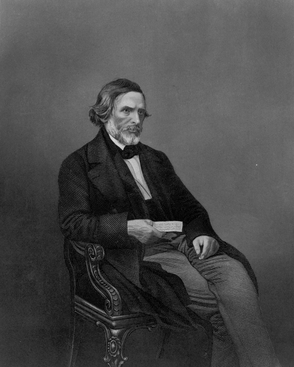 John Gibson Esq a „The Drawing Room Gallery of Eminent Personages”-ből, D. J Pound metszetével alkotó: John Jabez Edwin Paisley Mayall