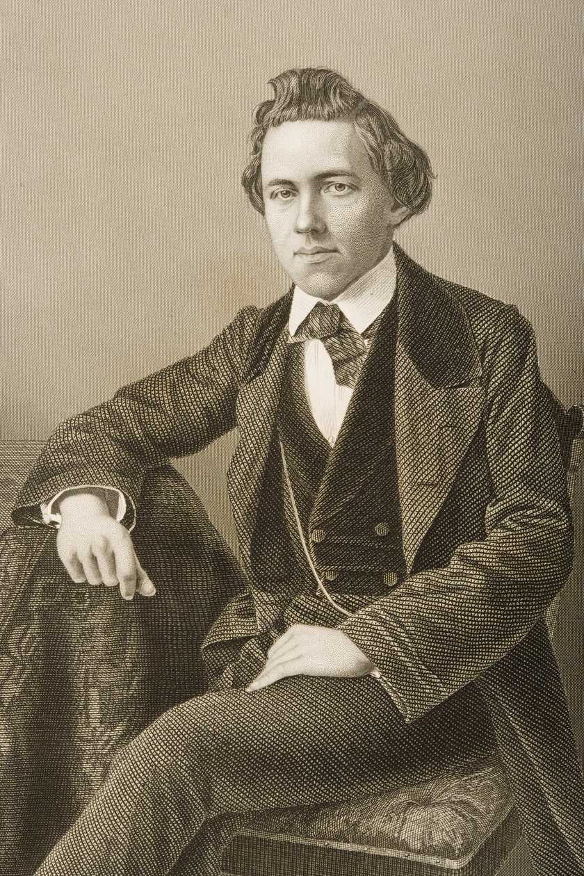 Paul Charles Morphy (1837-84) metszetét D.J. Pound egy fényképről, a „The Drawing-Room of Eminent Personages, Volume 2”, Londonban, 1860. alkotó: John Jabez Edwin Paisley Mayall