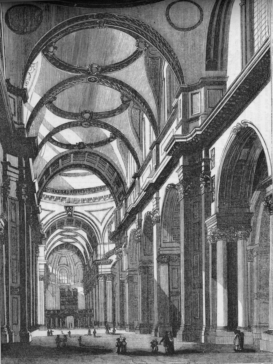 St. Pauls belseje, keletre nézve, 1835, 1845 alkotó: John Jackson