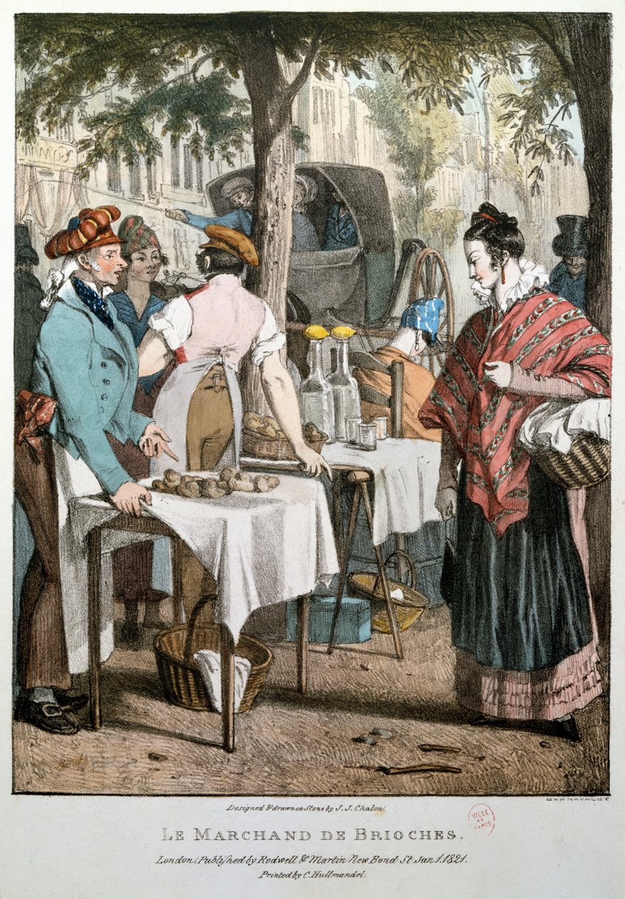 A briós eladó, 1821 alkotó: John James Chalon