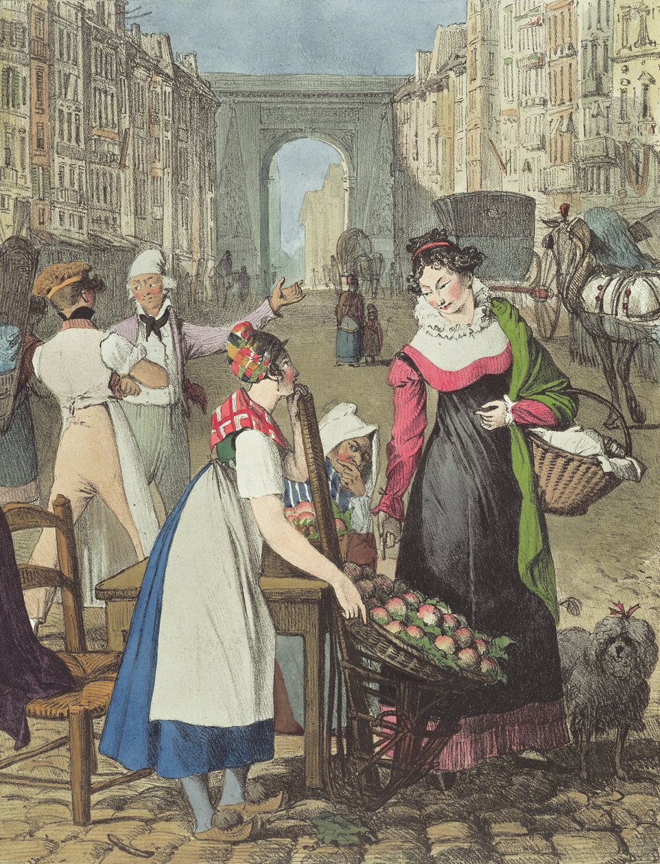 A kis gyümölcsárus, 1822 alkotó: John James Chalon