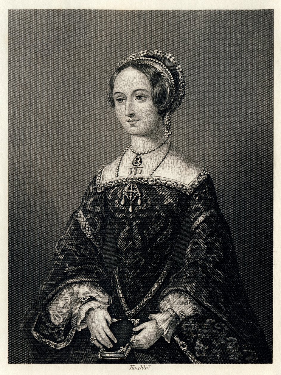 Marguerite de Navarre, II. Henrik Navarrai királynő hitvese, 1864. alkotó: John James Hinchcliff