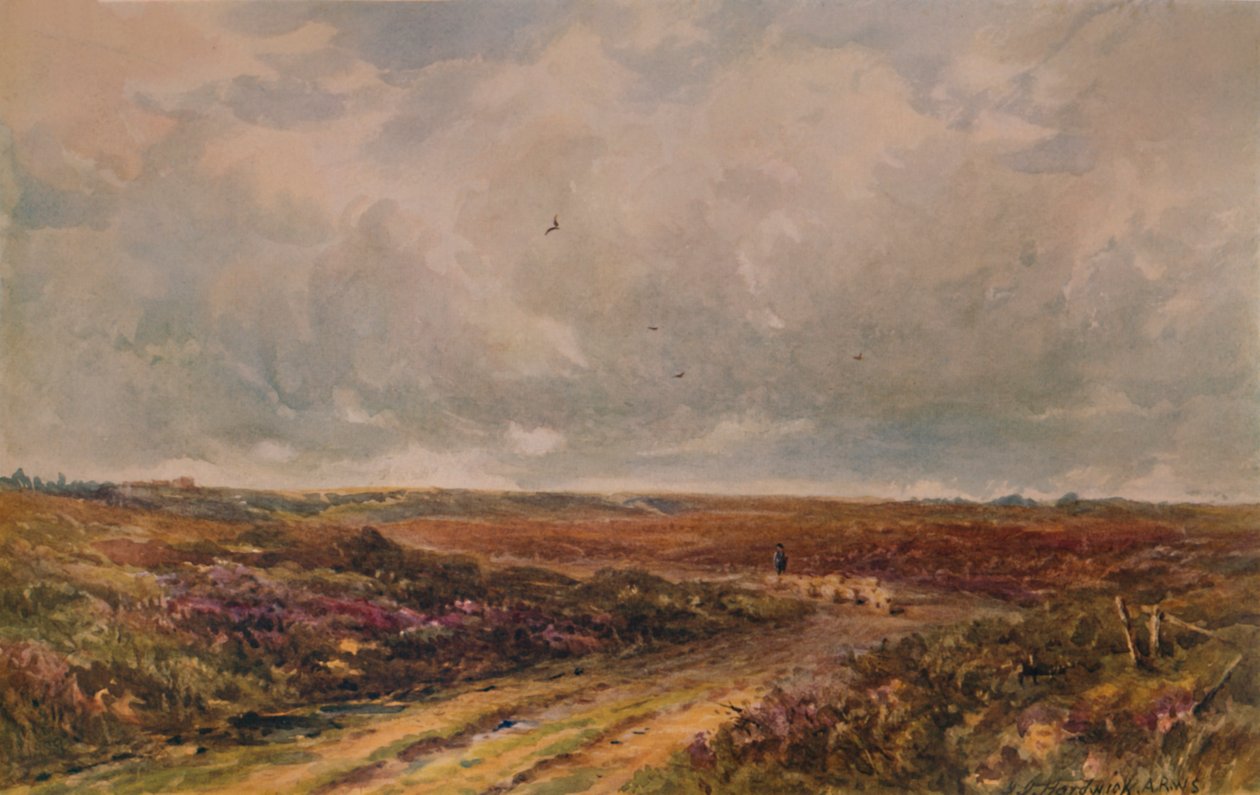 Viharos nap egy Surrey Commonon, 19-20. század, 1935 alkotó: John Jessop Hardwick