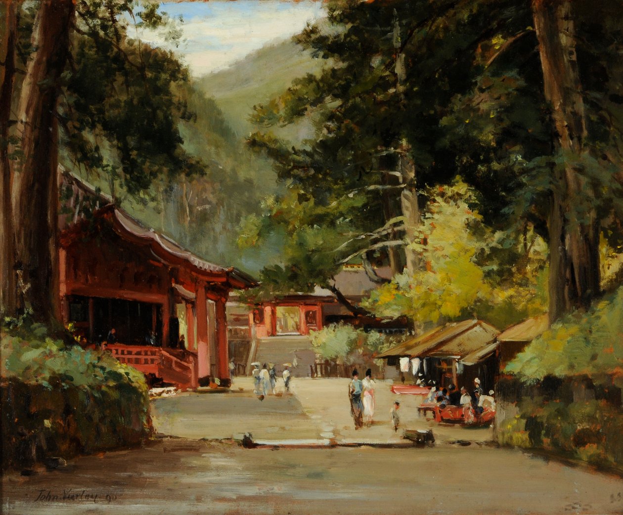 Jyemiten mauzóleumának bejárata, Nikko, Japán alkotó: John Jnr. Varley