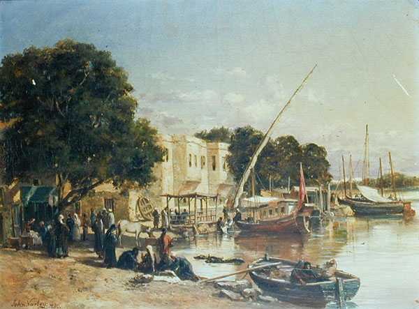 A Mahmoudieh-csatornán, Alexandriában alkotó: John Jnr. Varley