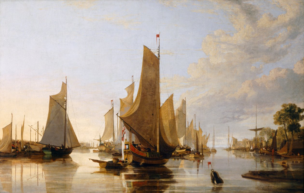 The Yarmouth Water Frolic, 1821 körül (olaj, vászon) alkotó: John & John Berney (1794 1842) Crome