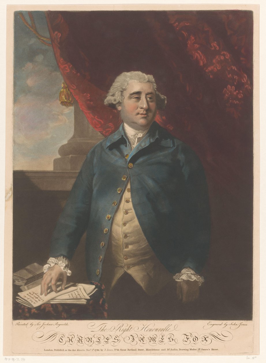 Charles James Fox portréja alkotó: John Jones