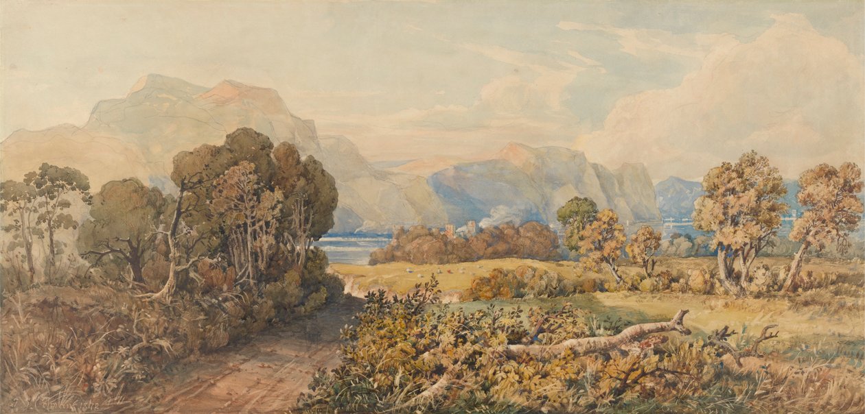 Táj a folyóval és a hegyekkel alkotó: John Joseph Cotman