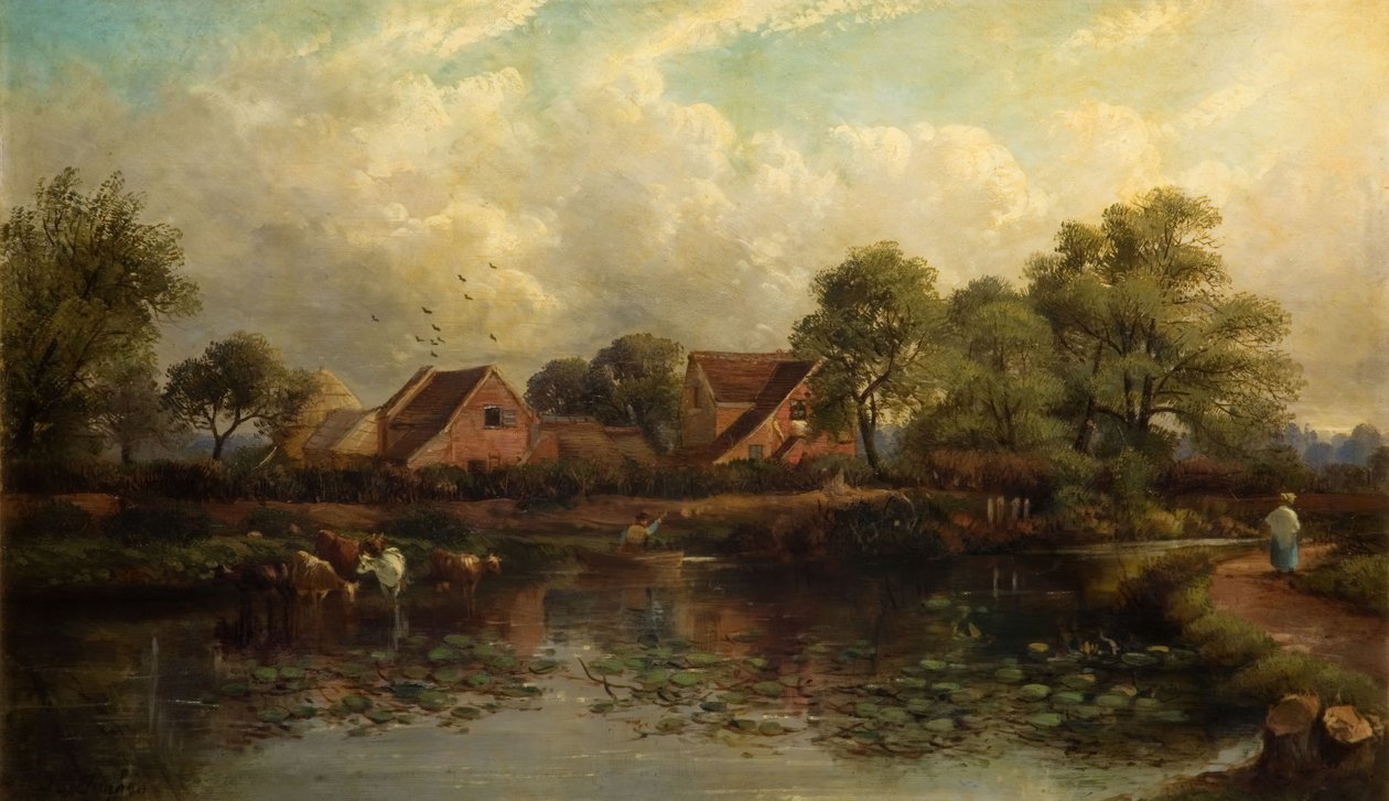 Farm Wood Lane-ben, Handsworth, 1850-1908. alkotó: John Joseph Hughes