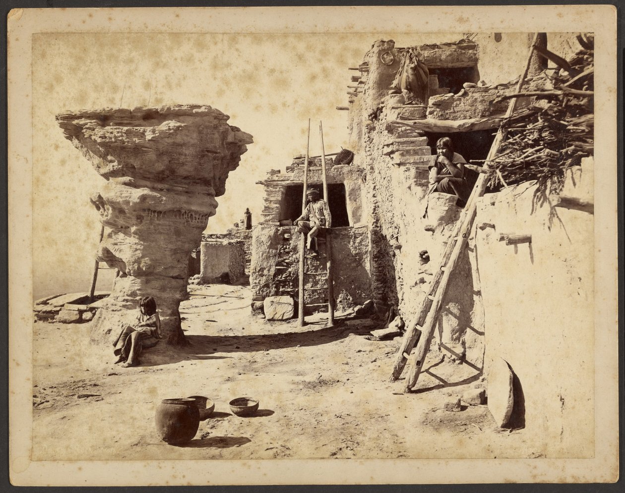 Táncszikla a walpi pueblónál, Arizona alkotó: John K. Hillers