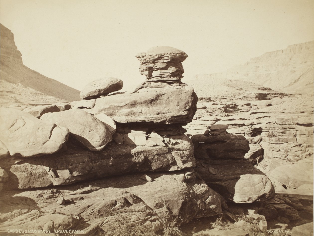 Erodált homokkő, Kanab-kanyon (Utah) alkotó: John K. Hillers