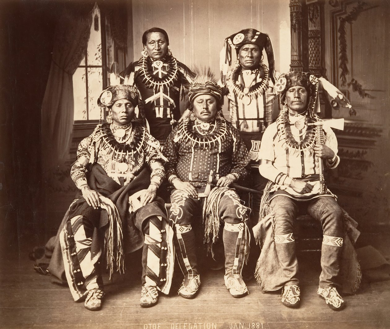 Otoe-Missouri küldöttei, 1881. alkotó: John K. Hillers.