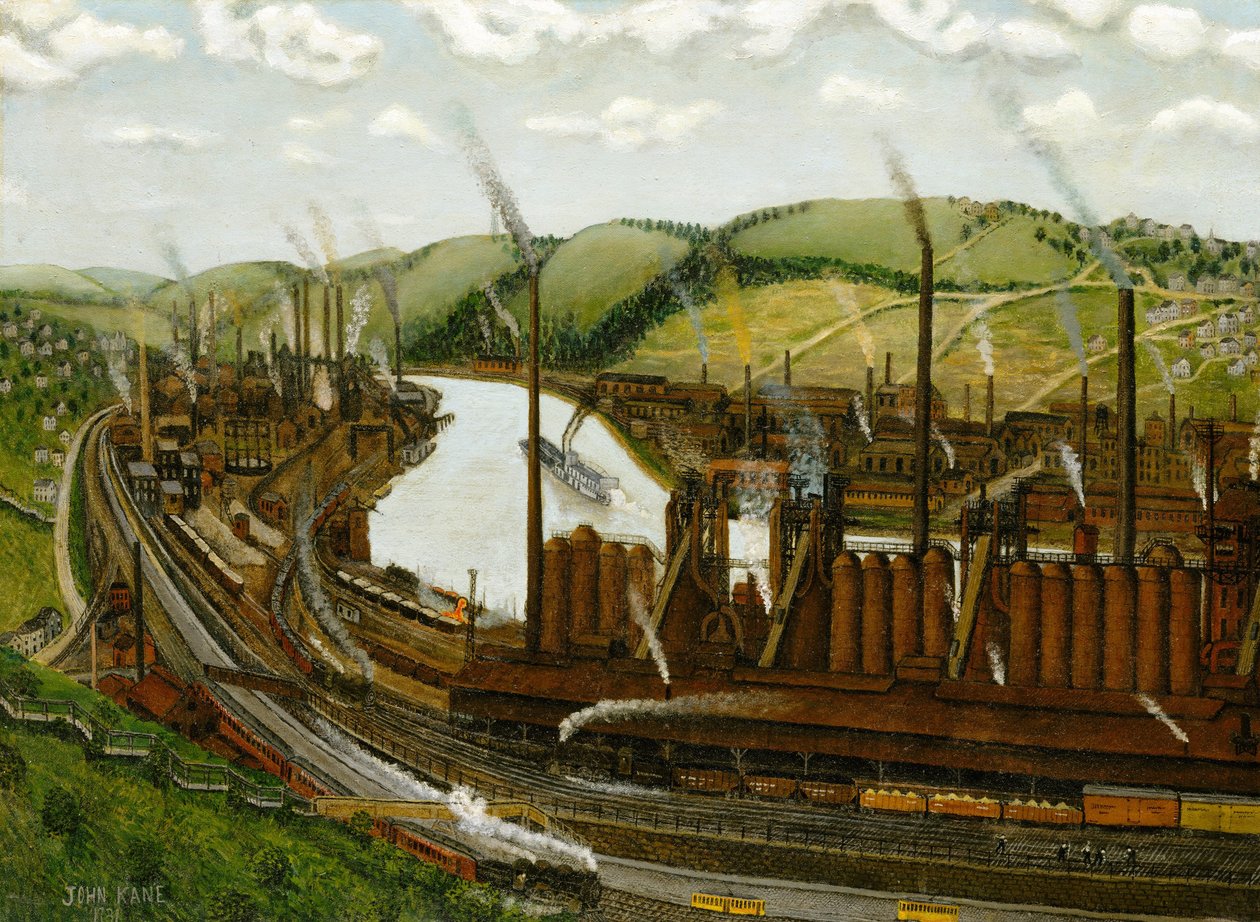 A Monongahela folyó völgye, Pennsylvania, 1931 alkotó: John Kane