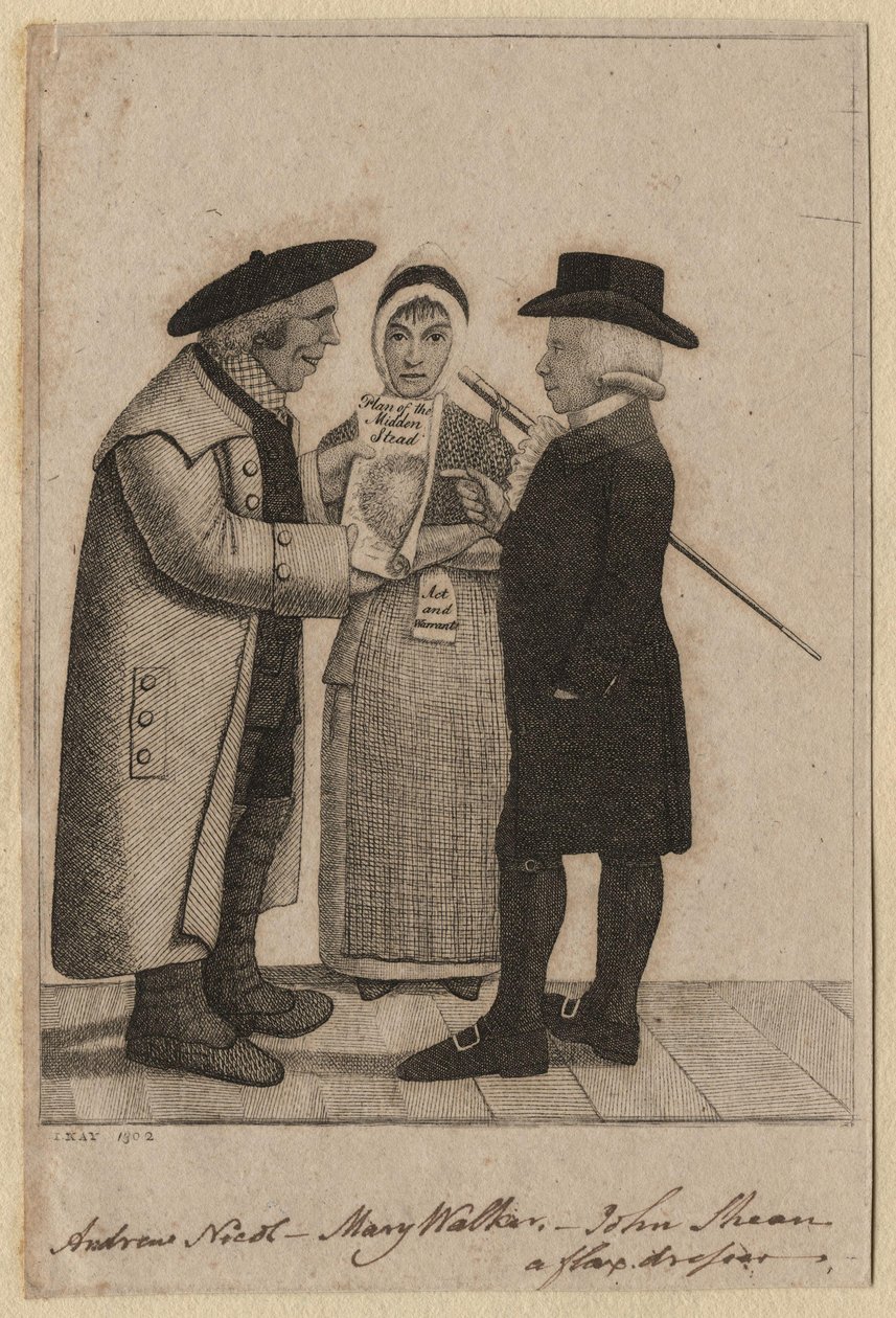 Andrew Nicol; Mary Walker; John Skene by John Kay (2) alkotó: John Kay