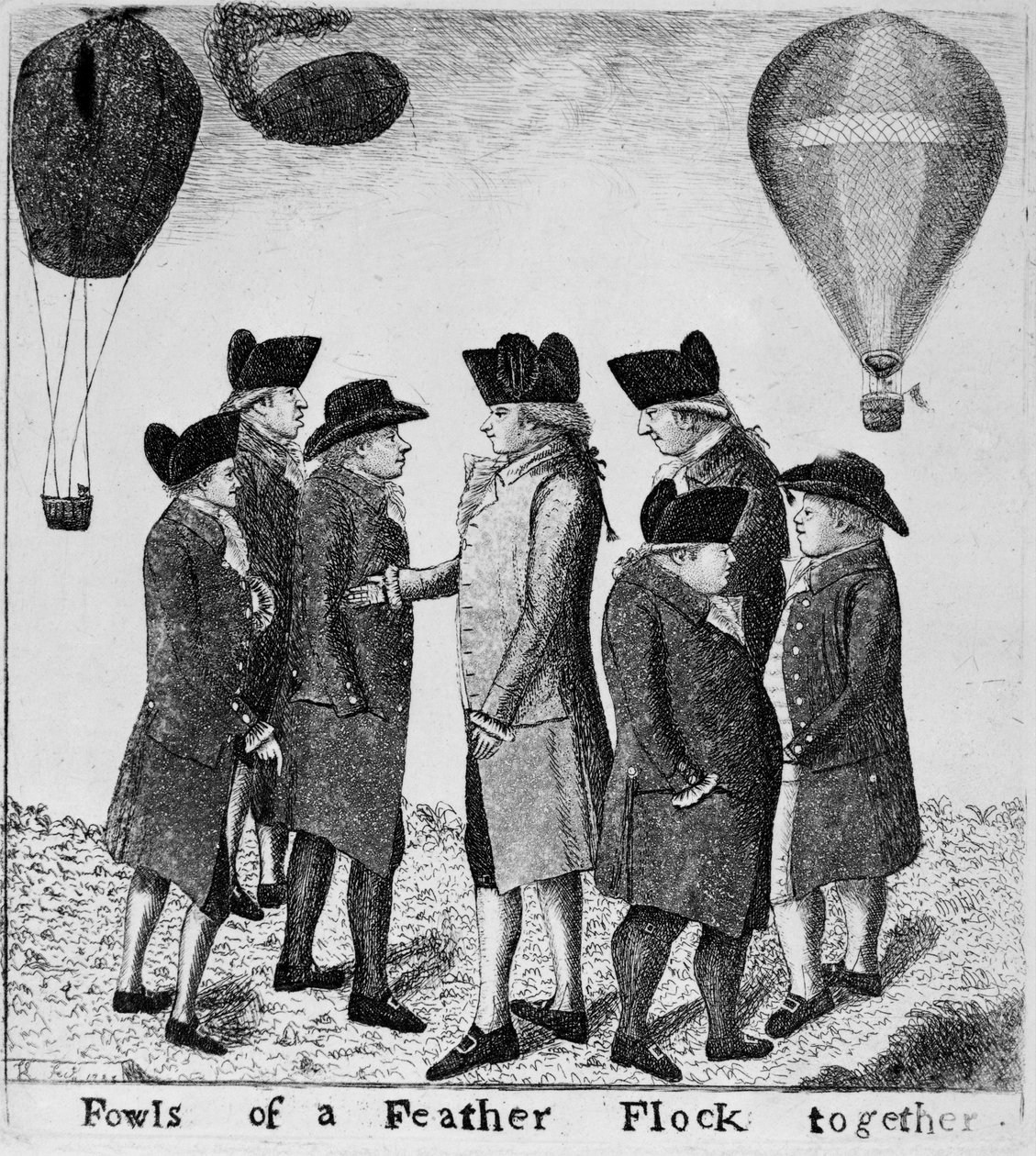 Egy tollas szárnyasok Együtt, 1785 alkotó: John Kay