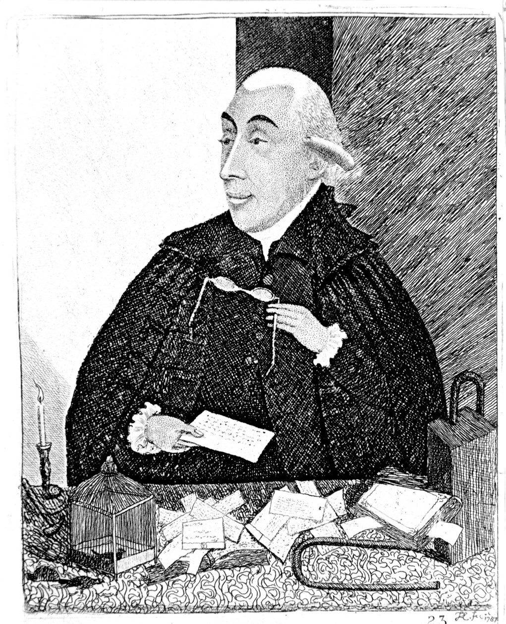 Joseph Black, skót kémikus, 1787 alkotó: John Kay