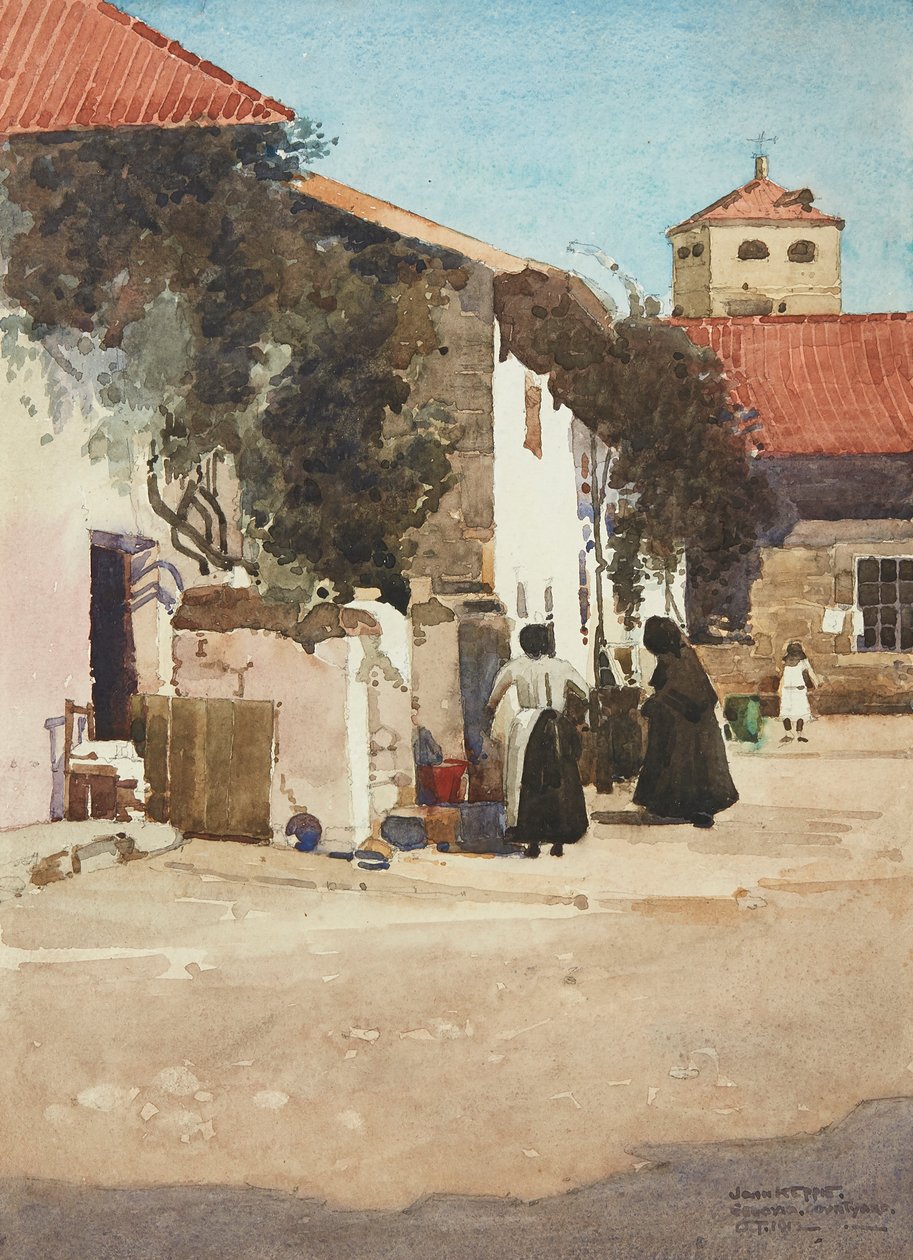 Segovia udvar (akvarell) alkotó: John Keppie