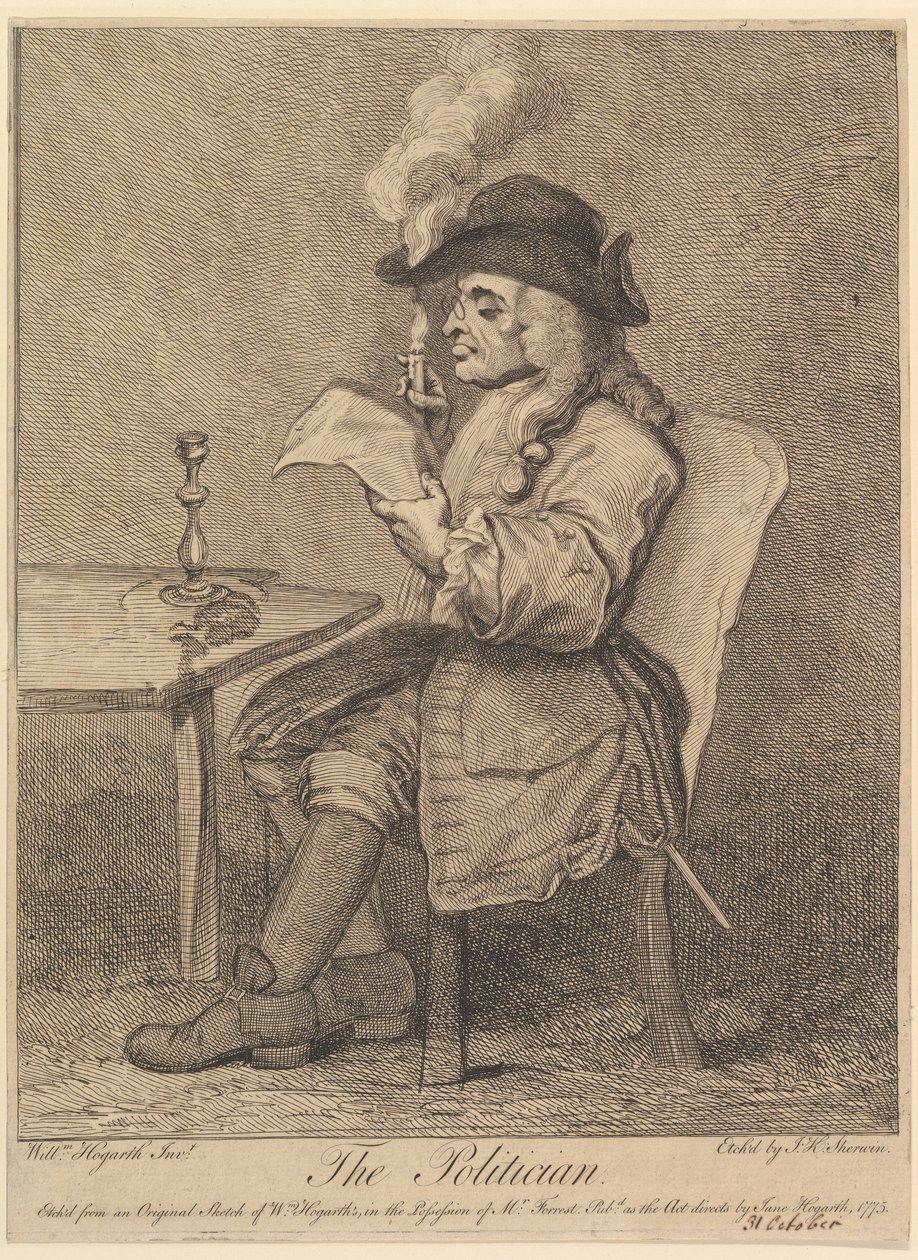 A politikus, 1775. alkotó: John Keyse Sherwin