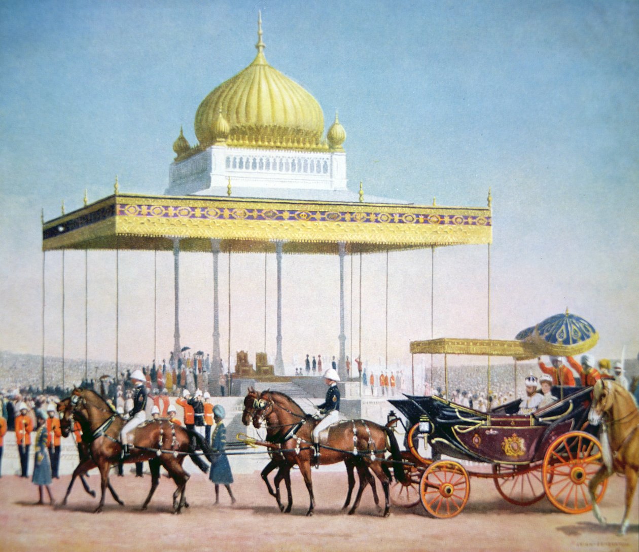 V. György király a Delhi Durbarban alkotó: John L. (after) Pemberton