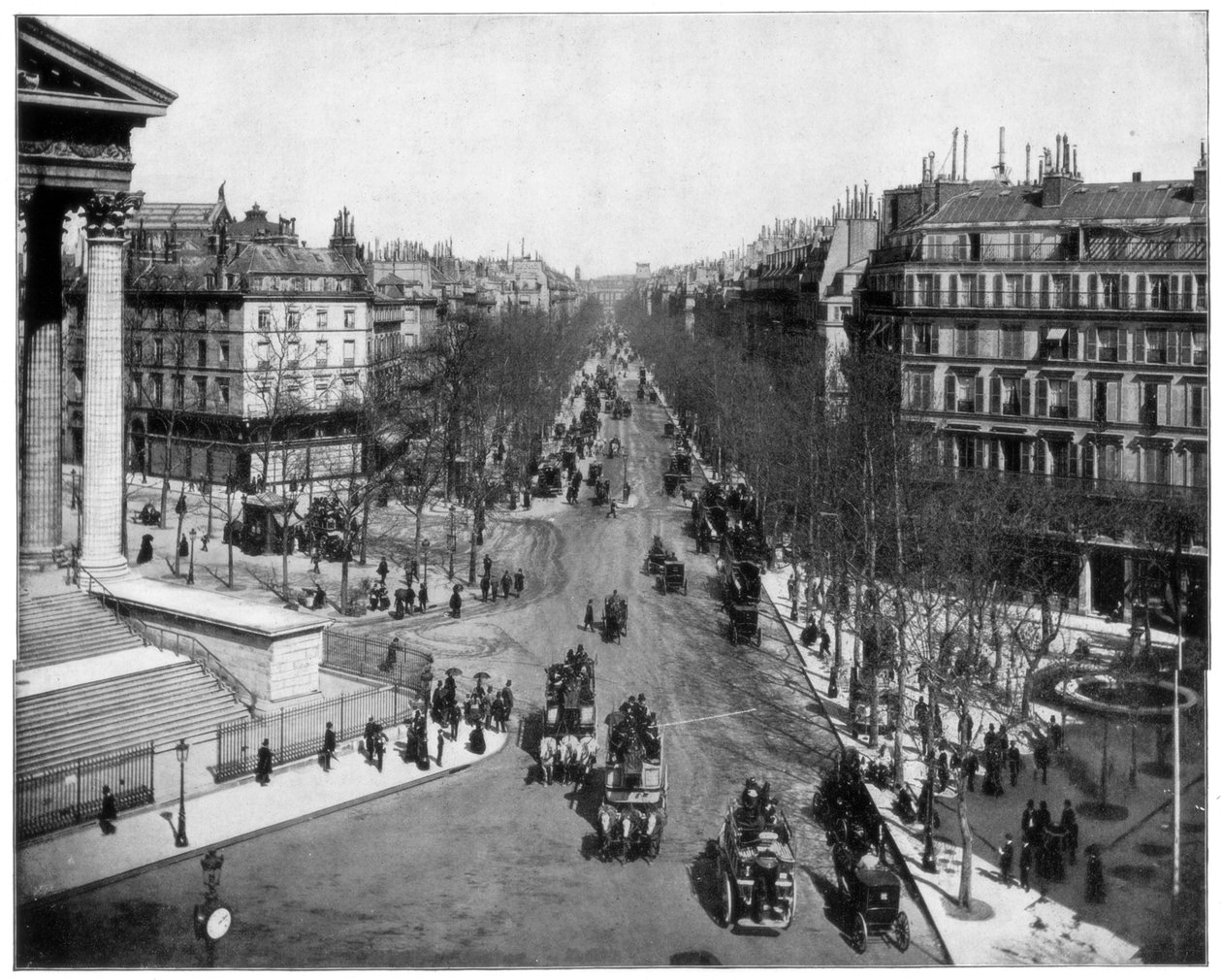 Boulevard de la Madeleine, Párizs, 19. század vége alkotó: John L. Stoddard