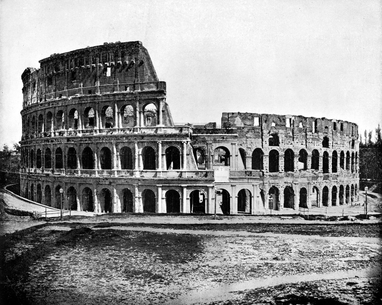 A Colosseum külseje, Róma, 1893. alkotó: John L. Stoddard
