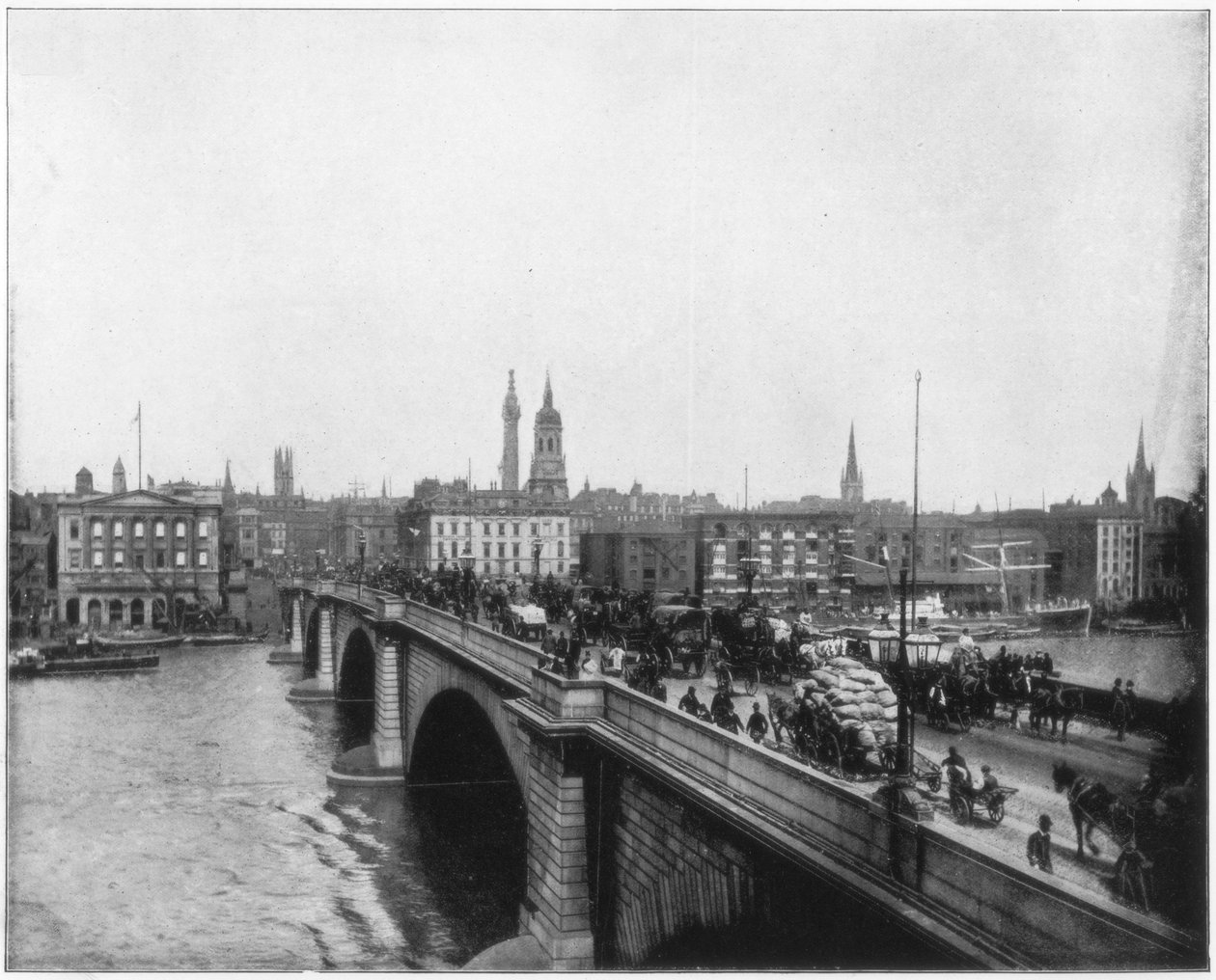 London Bridge, London, 19. század vége alkotó: John L. Stoddard